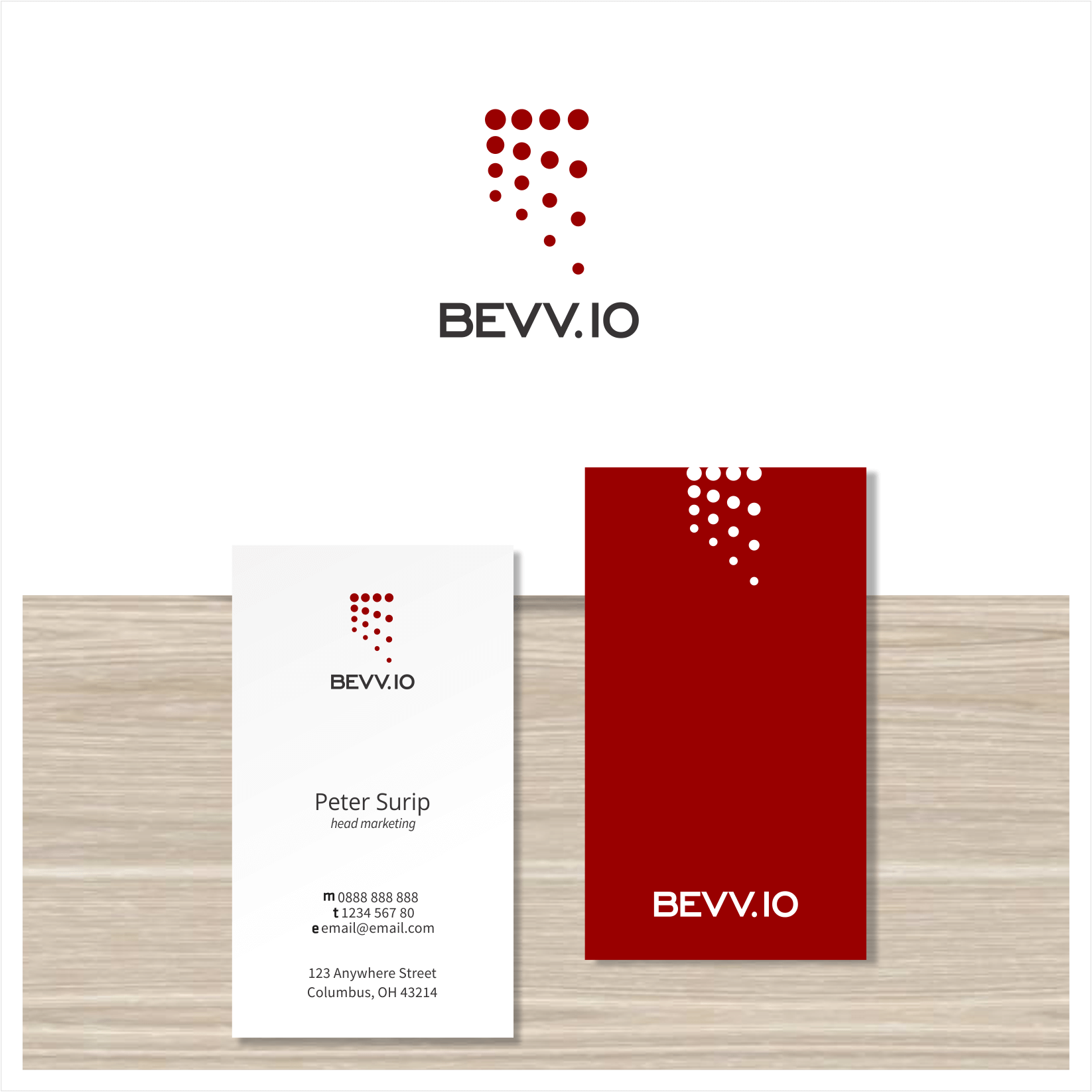 Custom Logo Typography Personal Shopper Business Card